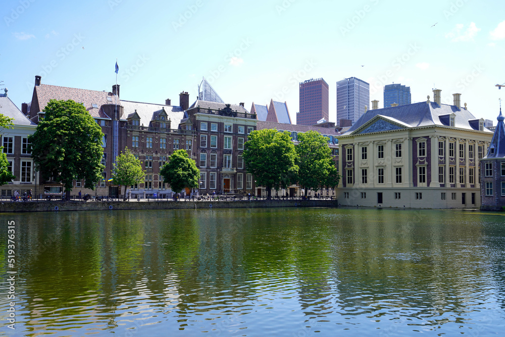 Mauritshuis art museum on Hofvijver pond, The Hague, Netherlands