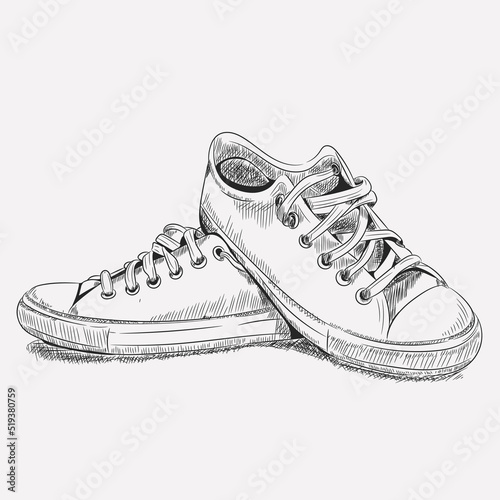 shoes vector sketch illustration EPS 10