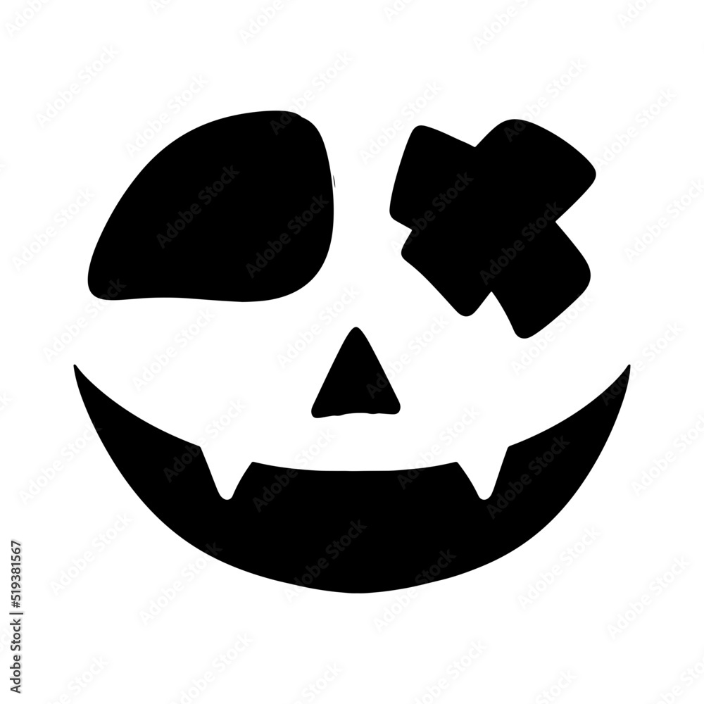 Halloween pumpkin faces icon. Scary faces silhouettes. Halloween pumpkin faces icon. Scary faces silhouettes.