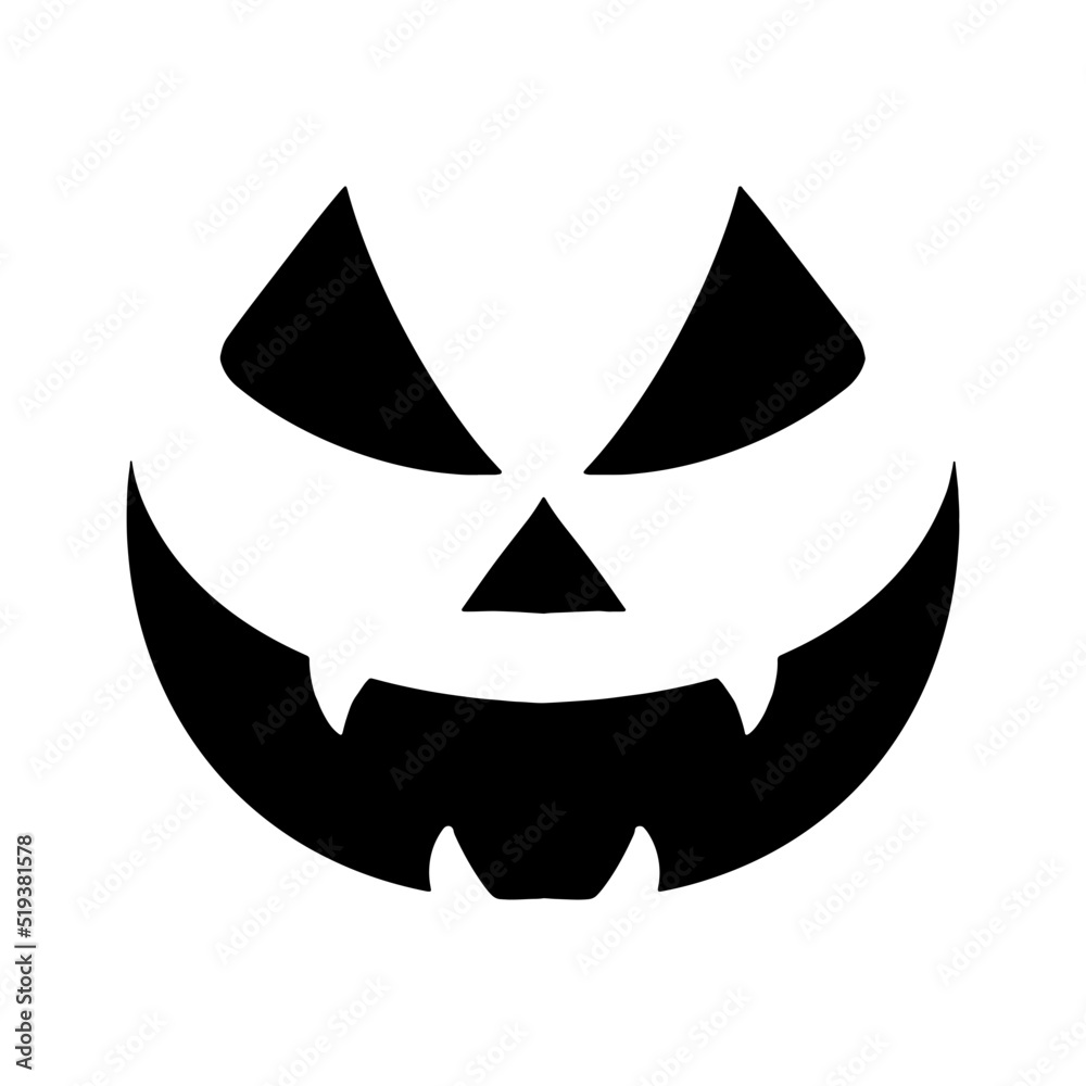 Halloween pumpkin faces icon. Scary faces silhouettes. Halloween pumpkin faces icon. Scary faces silhouettes.