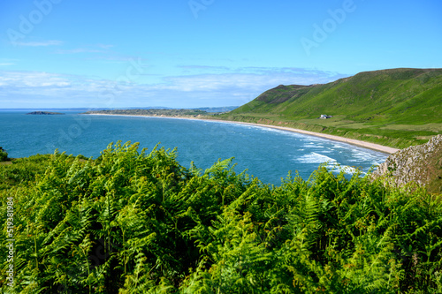 Wallpaper Mural Rhossili Bay, A beautiful beach on the Gower Peninsula Swansea, South Wales Torontodigital.ca