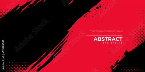 Black and red abstract grunge background with halftone style.
