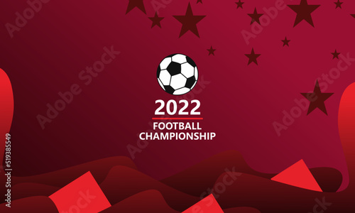 Background Design Football Tournament, Football Cup, Template, Vector Illustration, World Cup Qatar 2022