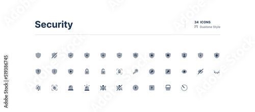 Security UI Icons Pack Duotone Style