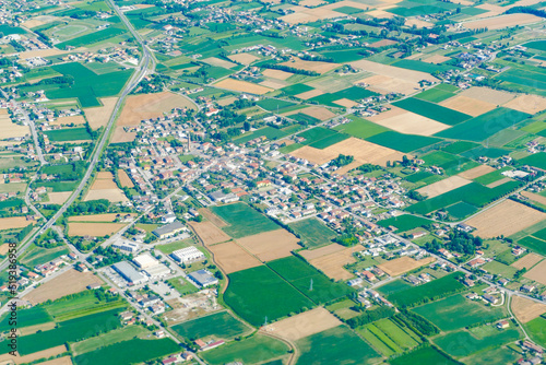 aerial of rural landscape in Hesse,
