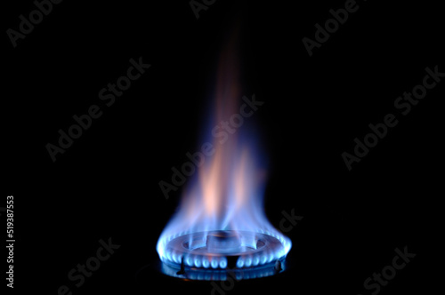 Slika na platnu gas flame burns on a stove
