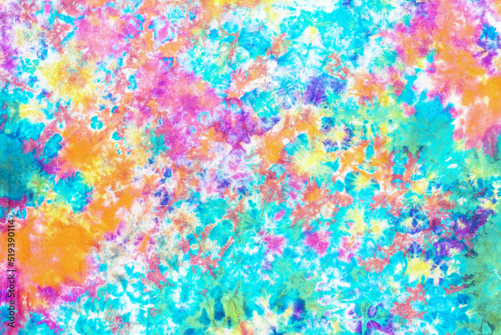 tie dye pattern hand dyed on cotton fabric abstract texture background. tie dye pattern hand dyed on cotton fabric abstract texture background.