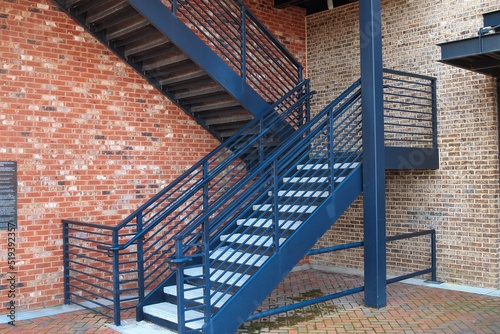 Fire escape on a new modern building