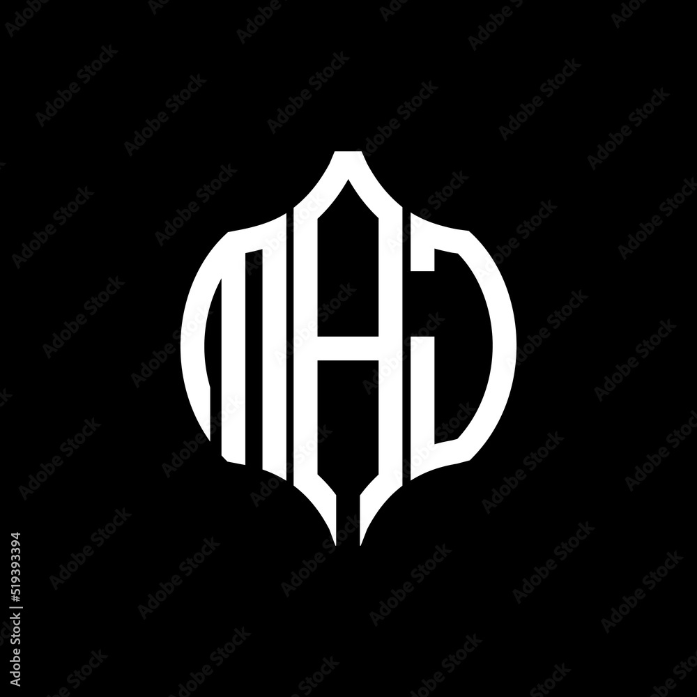 MAJ letter logo. MAJ best black background vector image. MAJ Monogram ...