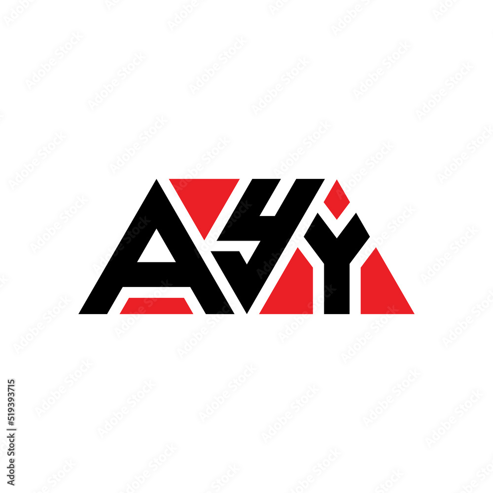 AYY triangle letter logo design with triangle shape. AYY triangle logo design monogram. AYY triangle vector logo template with red color. AYY triangular logo Simple, Elegant, and Luxurious Logo...