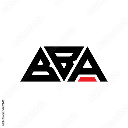 BBA triangle letter logo design with triangle shape. BBA triangle logo design monogram. BBA triangle vector logo template with red color. BBA triangular logo Simple, Elegant, and Luxurious Logo...