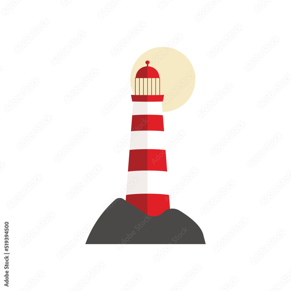 Lighthouse logo illustration. Light signal. Lighthouse logo illustration. Light signal.