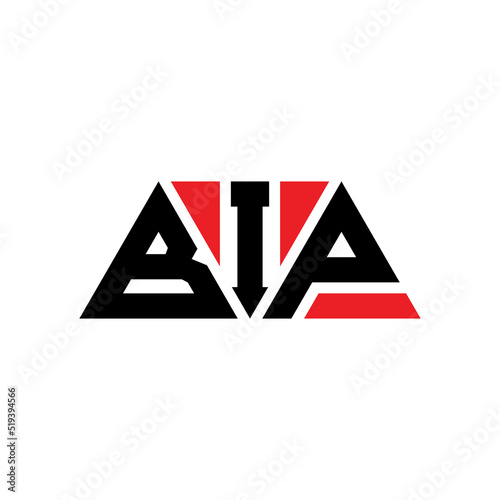 BIP tBIangle letter logo design with tBIangle shape. BIP tBIangle logo design monogram. BIP tBIangle vector logo template with red color. BIP tBIangular logo Simple, Elegant, and LuxuBIous Logo...