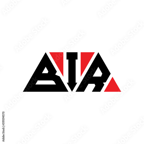 BIR tBIangle letter logo design with tBIangle shape. BIR tBIangle logo design monogram. BIR tBIangle vector logo template with red color. BIR tBIangular logo Simple, Elegant, and LuxuBIous Logo...