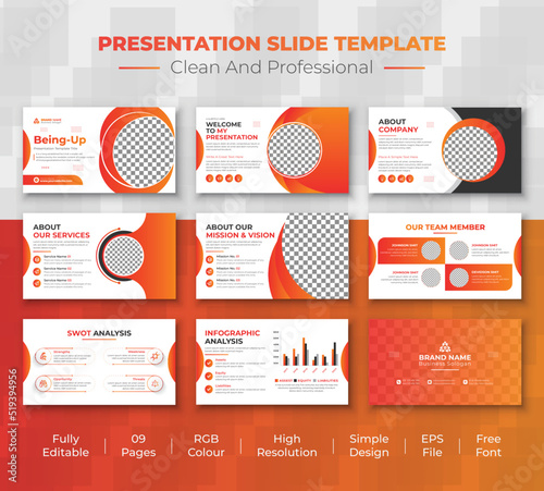 Creative business presentation template, modern company information layout design