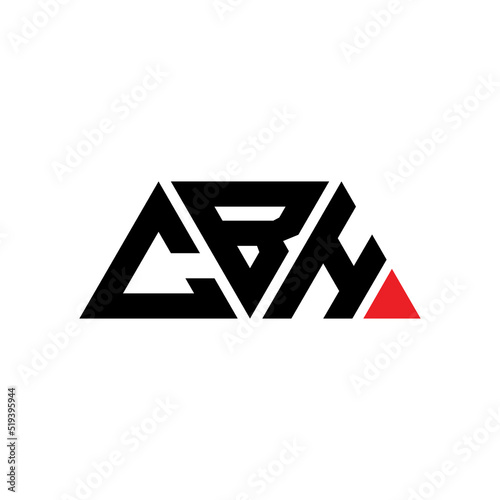 CBH triangle letter logo design with triangle shape. CBH triangle logo design monogram. CBH triangle vector logo template with red color. CBH triangular logo Simple  Elegant  and Luxurious Logo...