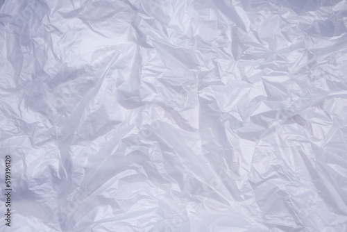 texture of white plastic or polyethylene or polypropylene bag or sack