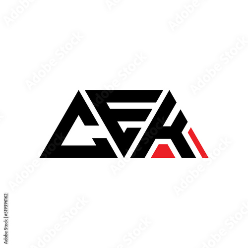 CEK triangle letter logo design with triangle shape. CEK triangle logo design monogram. CEK triangle vector logo template with CEd color. CEK triangular logo Simple, Elegant, and Luxurious Logo...