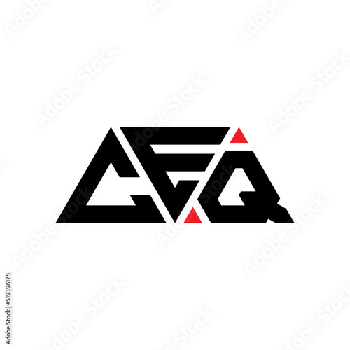 CEQ triangle letter logo design with triangle shape. CEQ triangle logo design monogram. CEQ triangle vector logo template with CEd color. CEQ triangular logo Simple, Elegant, and Luxurious Logo...