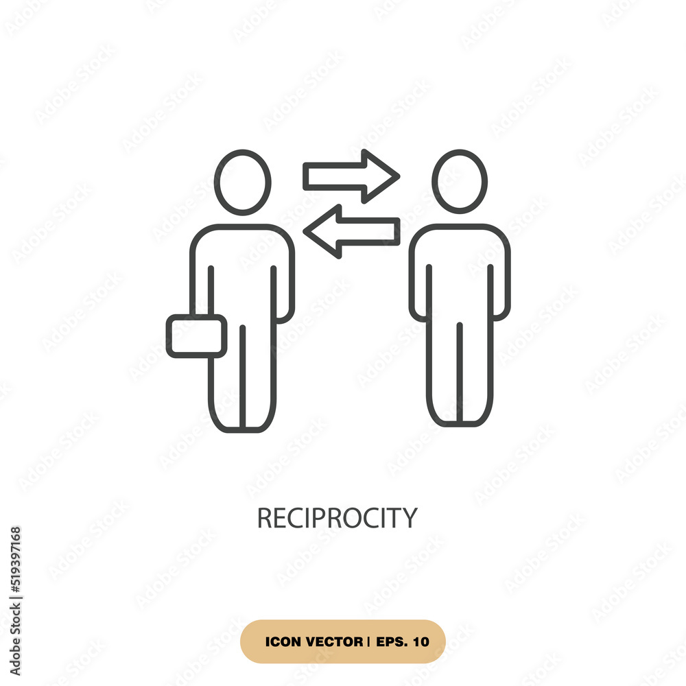 reciprocity icons symbol vector elements for infographic web reciprocity icons symbol vector elements for infographic web