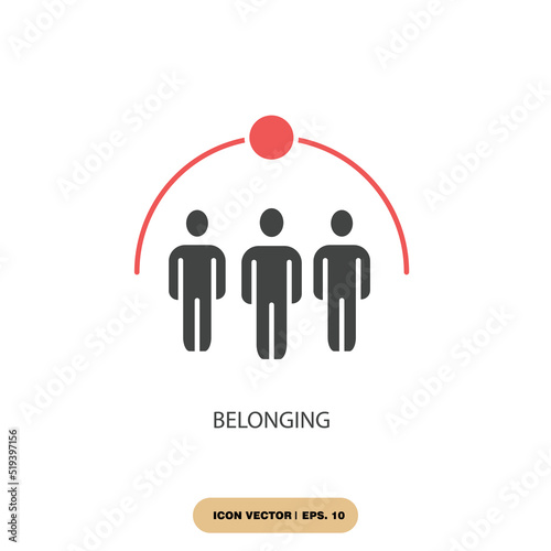 belonging icons  symbol vector elements for infographic web