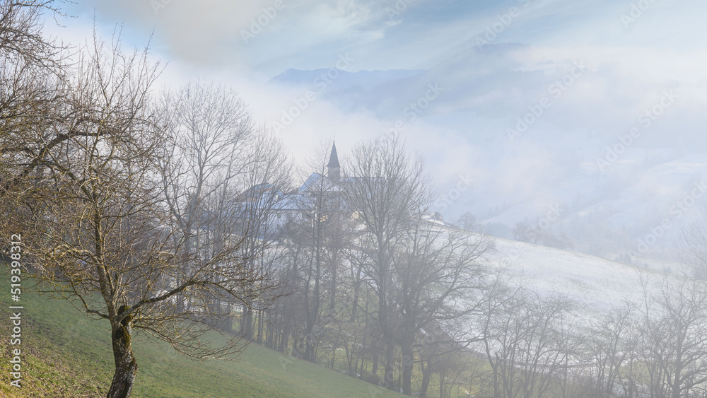 wafts of fog in the mountains of Austria wafts of fog in the mountains of Austria