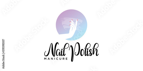 nail polish studio logo design, nail polish treatment