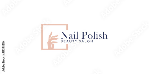 nail polish studio logo design, nail care