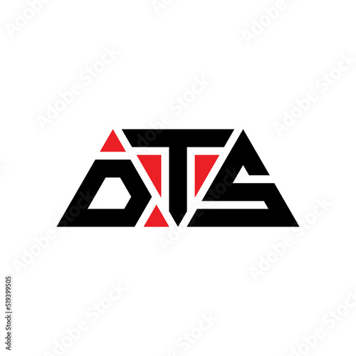 DTS triangle letter logo design with triangle shape. DTS triangle logo design monogram. DTS triangle vector logo template with red color. DTS triangular logo Simple, Elegant, and Luxurious Logo... photo