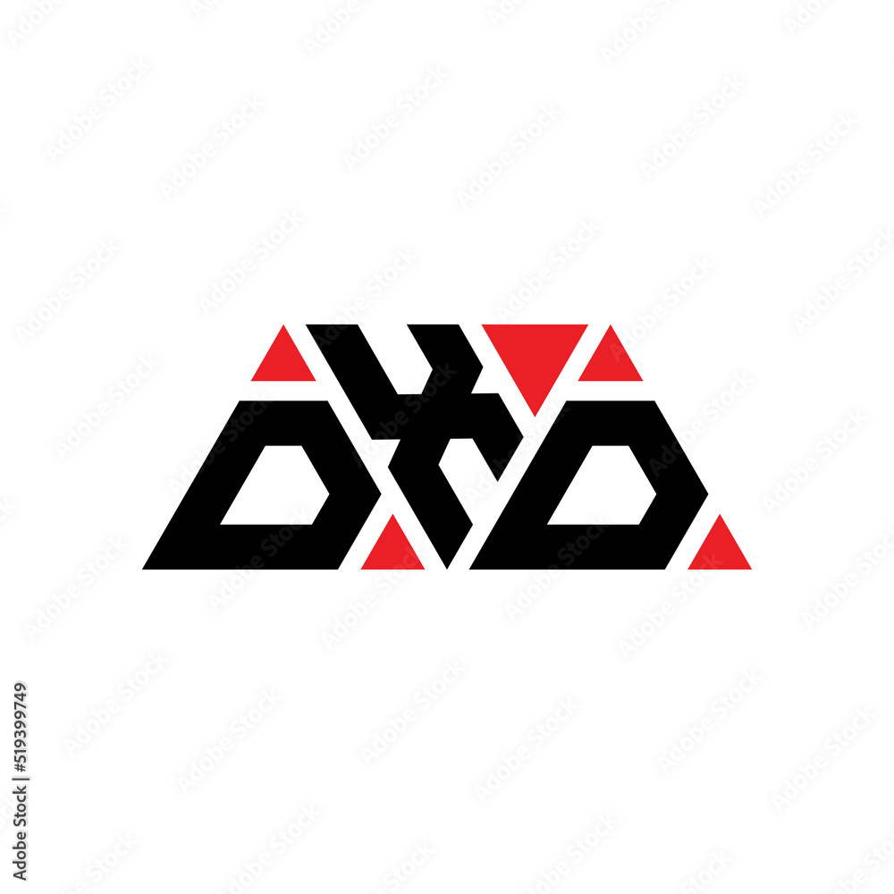 DXD triangle letter logo design with triangle shape. DXD triangle logo ...