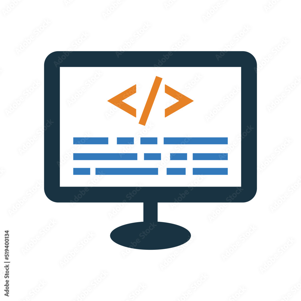 Coding, html, programming icon. Glyph style vector EPS. Coding, html, programming icon. Glyph style vector EPS.