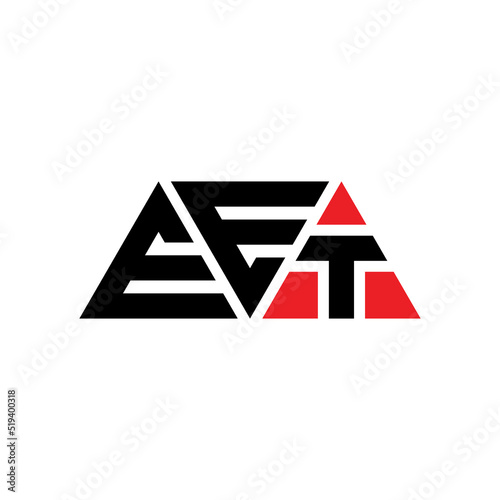 EET triangle letter logo design with triangle shape. EET triangle logo design monogram. EET triangle vector logo template with EEd color. EET triangular logo Simple, Elegant, and Luxurious Logo... photo