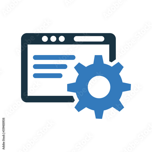 website configuration icon. Glyph style vector EPS.