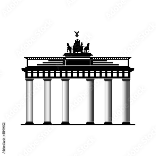 Vector illustration Brandenburg Gate isolated photo