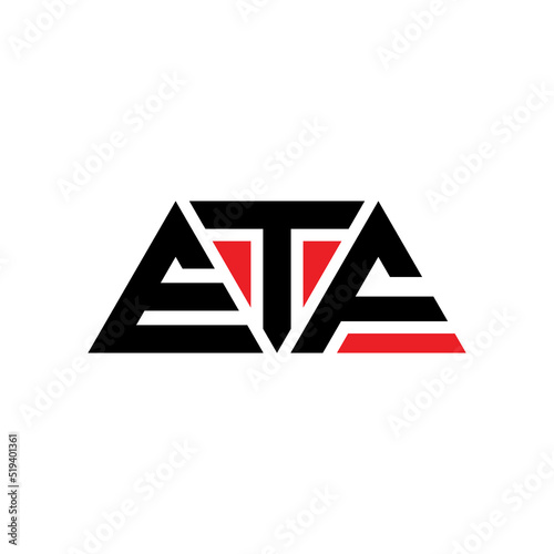 ETf triangle letter logo design with triangle shape. ETf triangle logo design monogram. ETf triangle vector logo template with red color. ETf triangular logo Simple, Elegant, and Luxurious Logo...