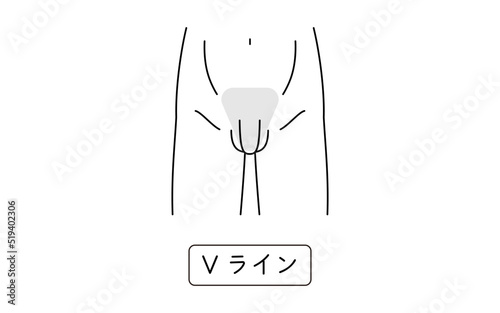 メンズ脱毛、Vライン、裸体