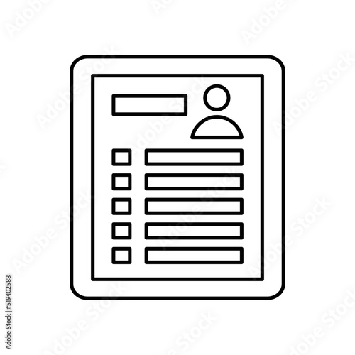 Profile, user details line icon. Outline vector. © 121icons