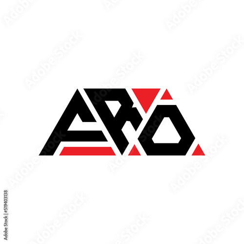 FRO triangle letter logo design with triangle shape. FRO triangle logo design monogram. FRO triangle vector logo template with red color. FRO triangular logo Simple, Elegant, and Luxurious Logo...