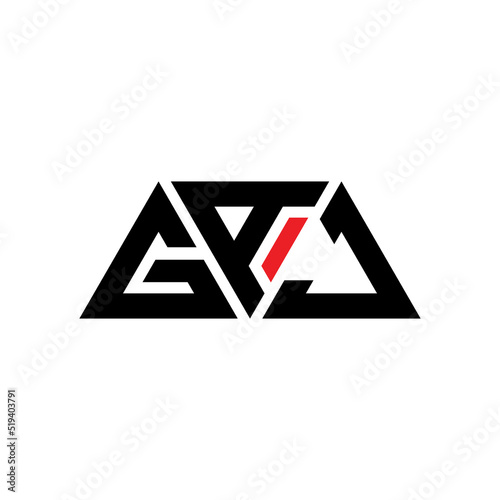GAJ triangle letter logo design with triangle shape. GAJ triangle logo design monogGAm. GAJ triangle vector logo template with red color. GAJ triangular logo Simple, Elegant, and Luxurious Logo...