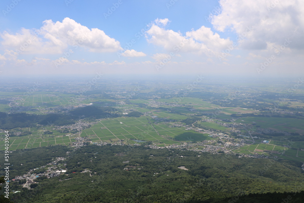 Naklejka premium 夏の茨城県の筑波山の登山