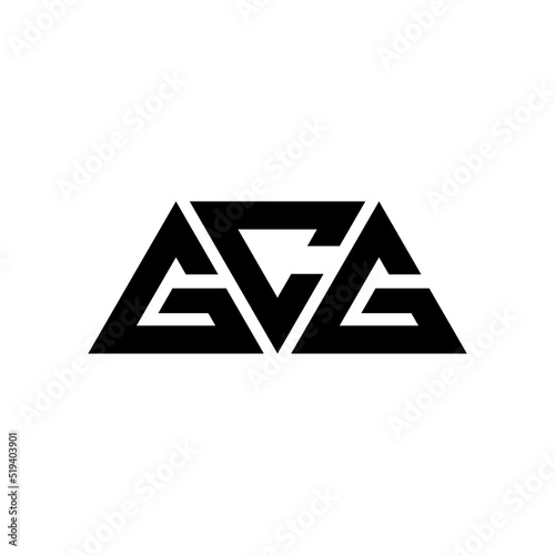 GCG triangle letter logo design with triangle shape. GCG triangle logo design monogram. GCG triangle vector logo template with red color. GCG triangular logo Simple, Elegant, and Luxurious Logo...