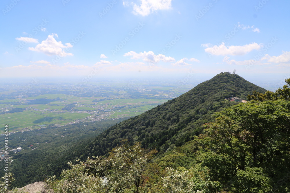 Naklejka premium 夏の茨城県の筑波山の登山