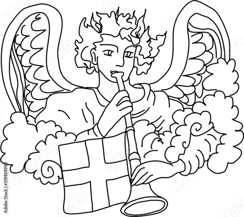 tarot major arcana judgement part 1 vector lineart