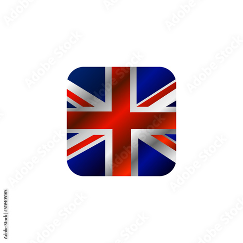 Gradient U.K. flag design vector