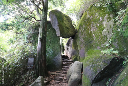 夏の茨城県の筑波山の登山