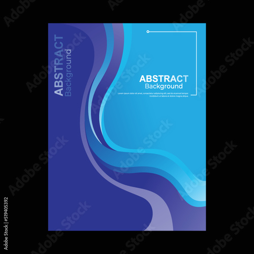 Blue color abstract corporate cover background
