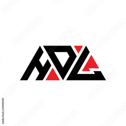 HDL triangle letter logo design with triangle shape. HDL triangle logo design monogram. HDL triangle vector logo template with red color. HDL triangular logo Simple, Elegant, and Luxurious Logo...
