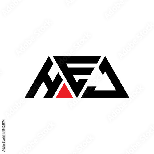 HEJ triangle letter logo design with triangle shape. HEJ triangle logo design monogram. HEJ triangle vector logo template with HEd color. HEJ triangular logo Simple, Elegant, and Luxurious Logo...