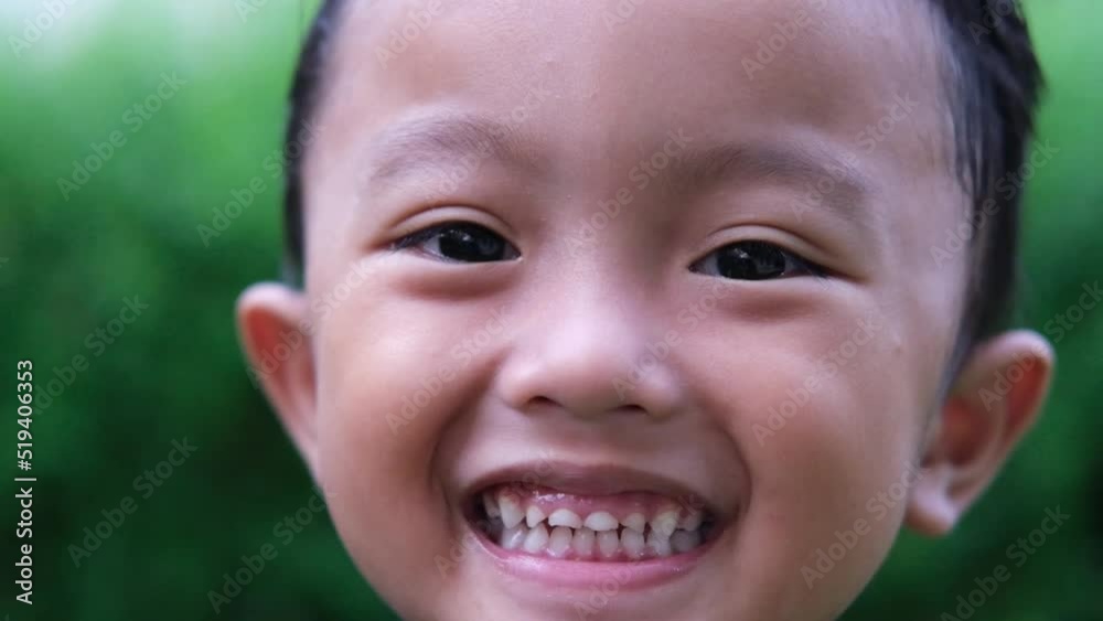 Happy Smiling Face of asian kid, asian child. funny happy expression Happy Smiling Face of asian kid, asian child. funny happy expression