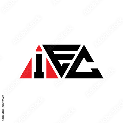 IEC triangle letter logo design with triangle shape. IEC triangle logo design monogram. IEC triangle vector logo template with IEd color. IEC triangular logo Simple, Elegant, and Luxurious Logo... photo